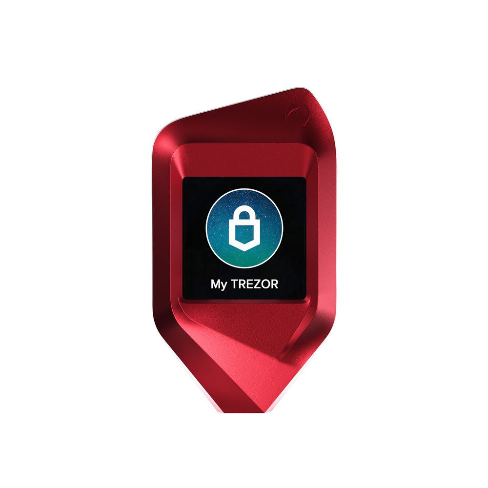 CORAZON® Pulsar Red Aluminium Luxury Crypto Hardware Wallet (front 1)