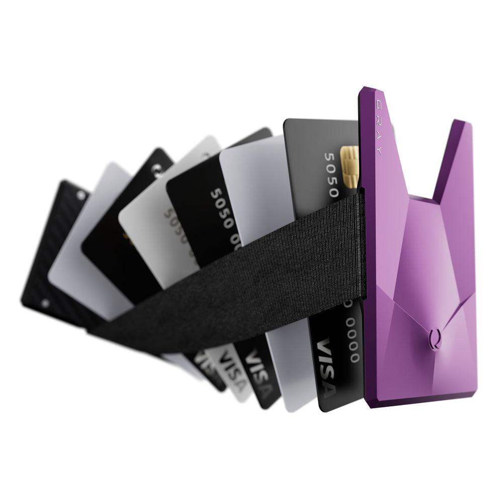 VANDIUM® Galactic Purple Aluminium Luxury Card Wallet (expanded 1)