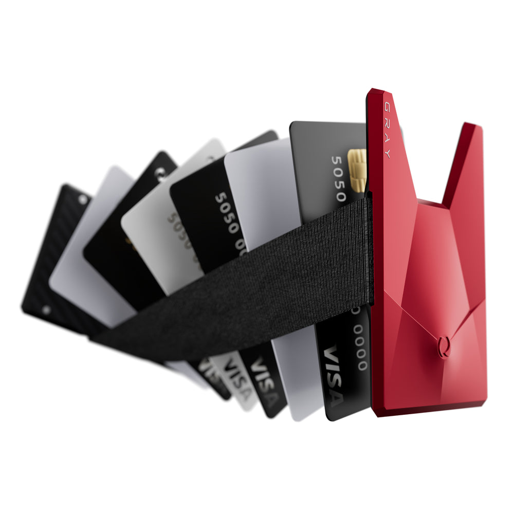 VANDIUM® Pulsar Red Aluminium Luxury Card Wallet (expanded 1)