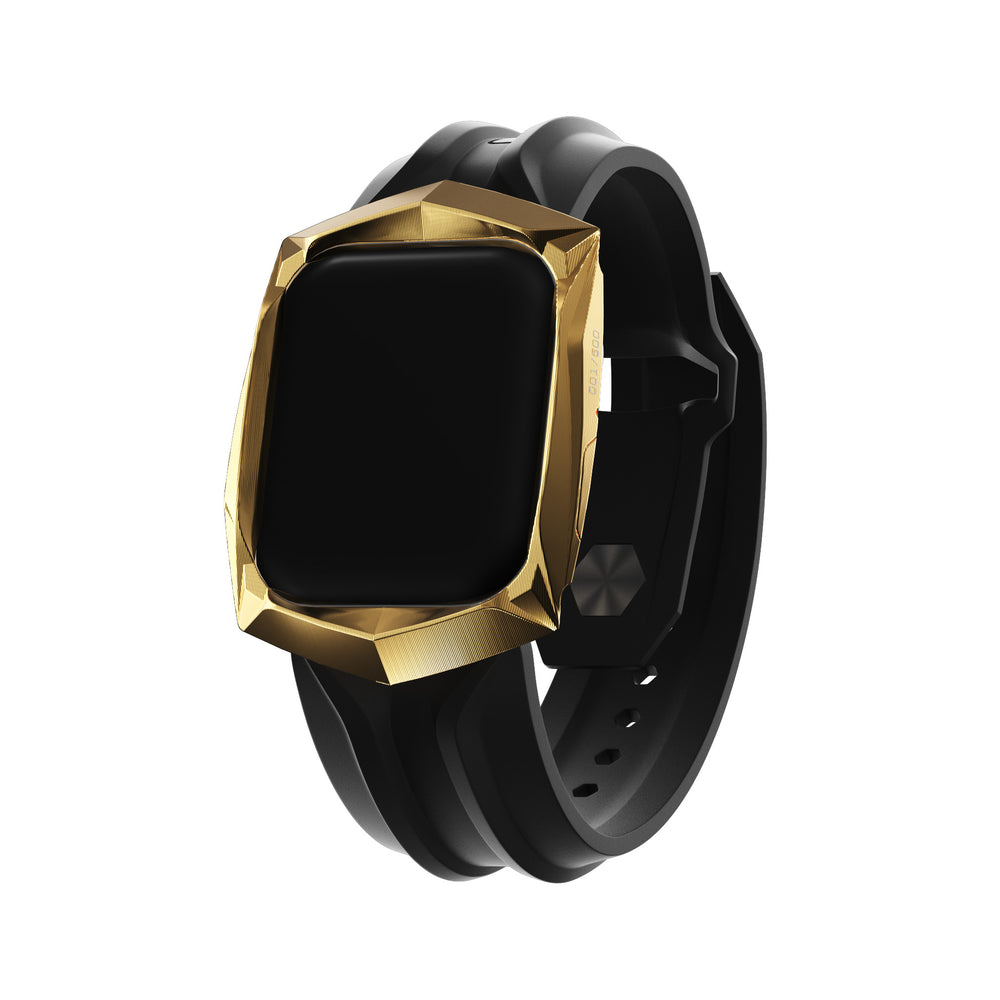 RESKAR® Gold Titanium Apple Watch Series 4/5/6 Case & Band (front 1)