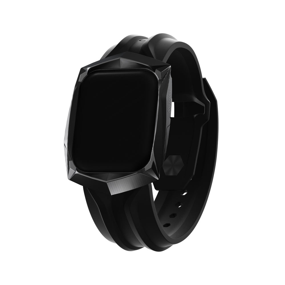RESKAR® Stealth Titanium Apple Watch Series 4/5/6 Case & Band (front 1)