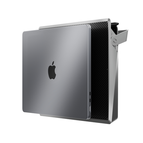 gray metal carbon fiber zyra laptop case