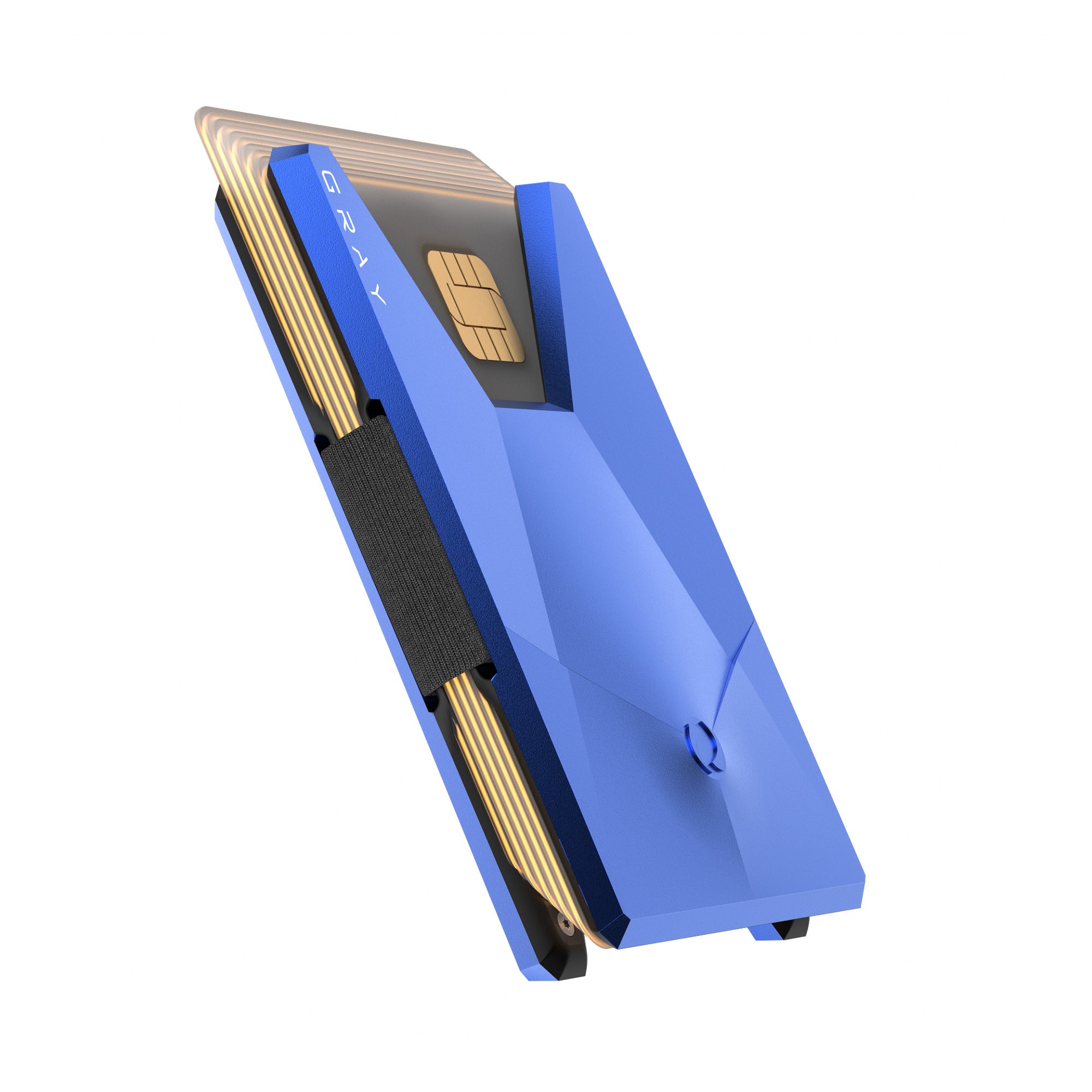 VANDIUM Blue Aluminium Metal Card Wallet | Designer Card Holders