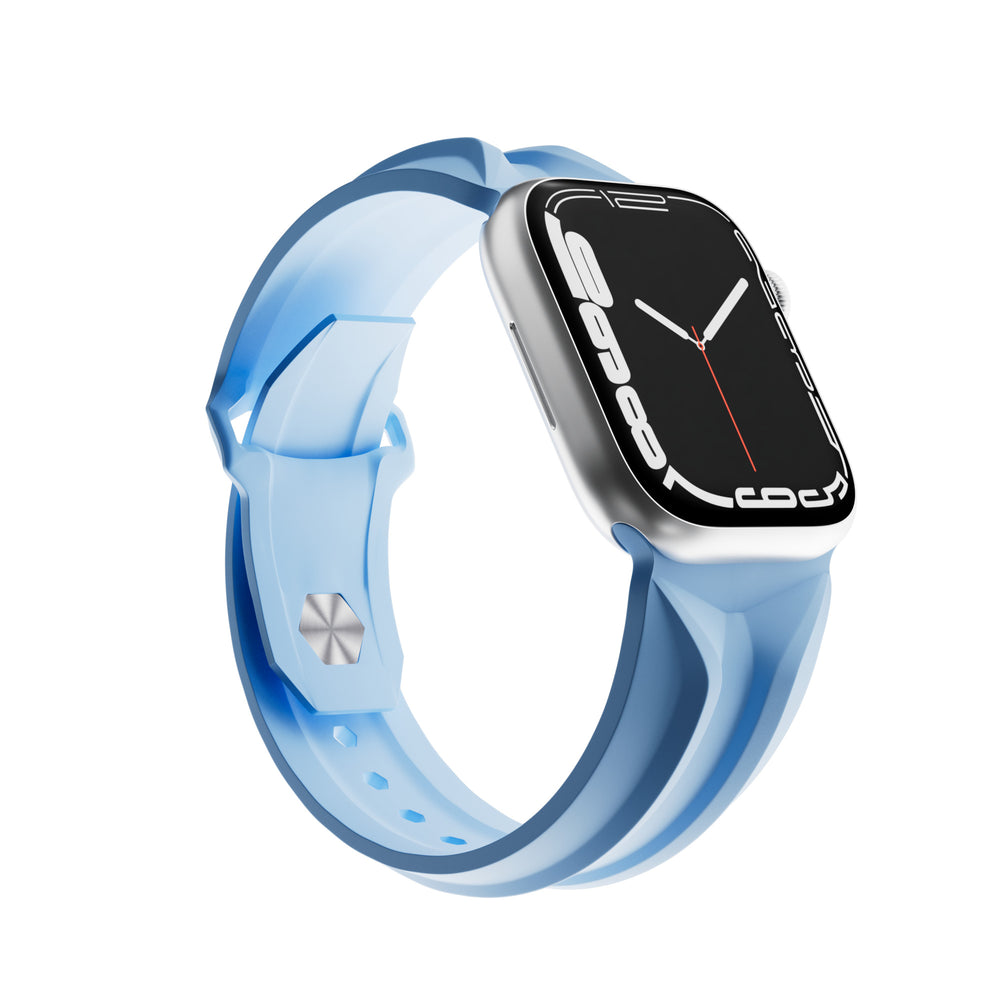 CYBER BAND® Blue Luxury Apple Watch Band (front)