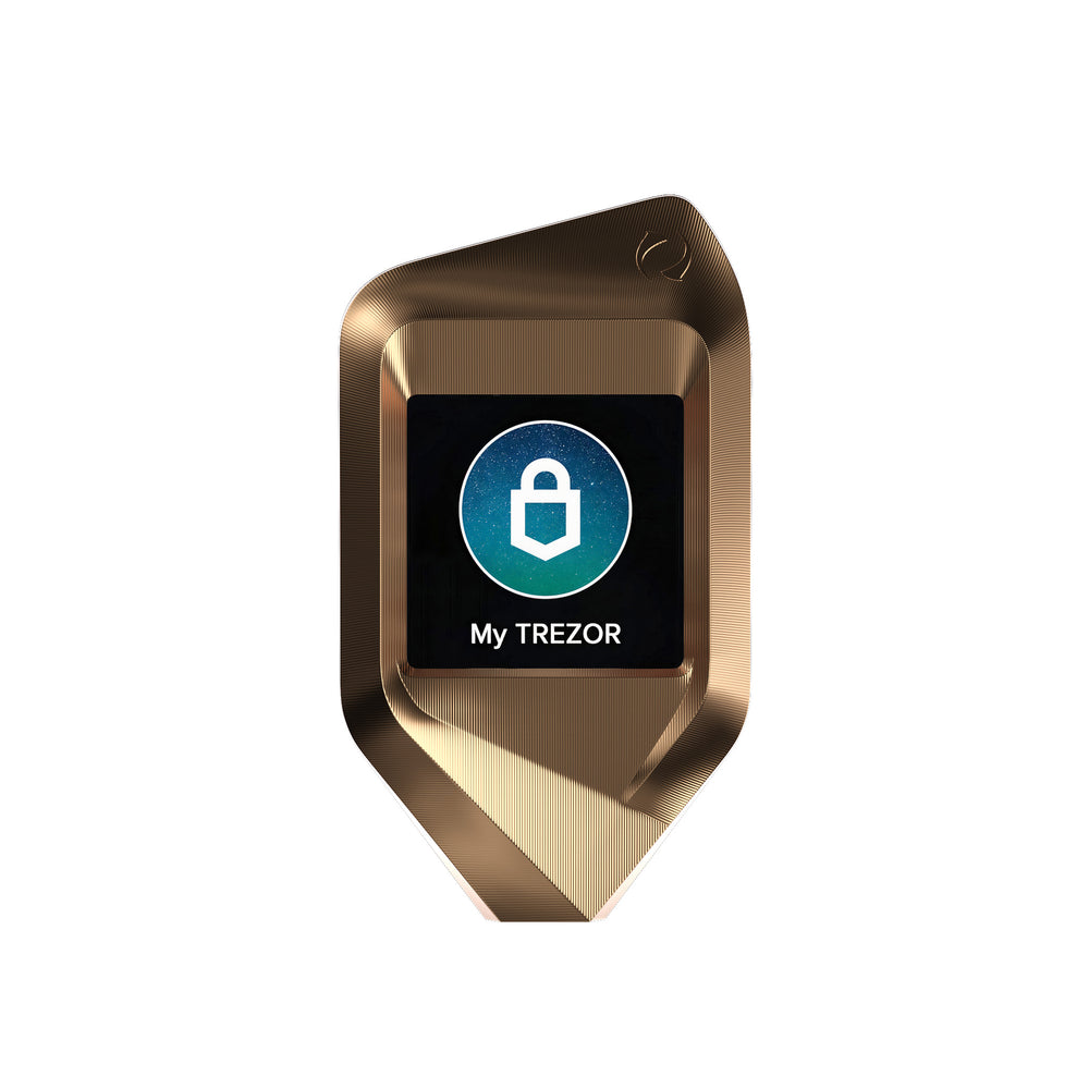 CORAZON® Rose Gold Titanium Luxury Crypto Hardware Wallet (front 1)