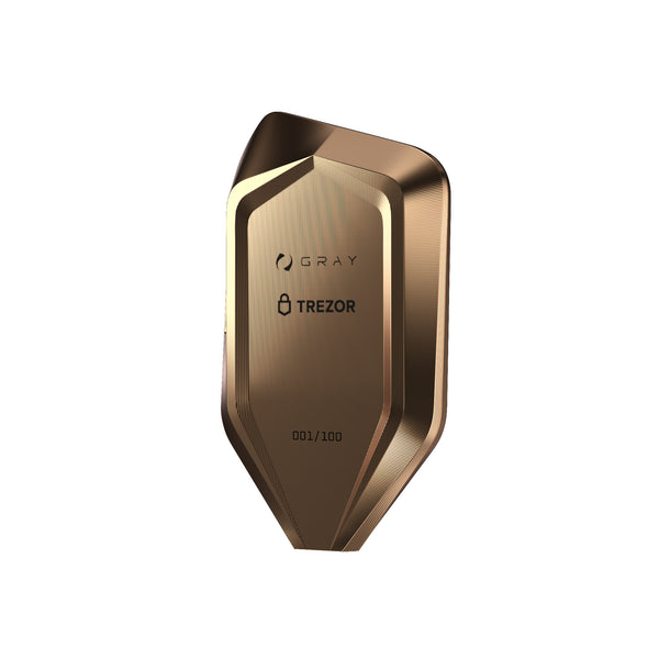 CORAZON® Gold Titanium Crypto Hardware Wallet - GRAY®