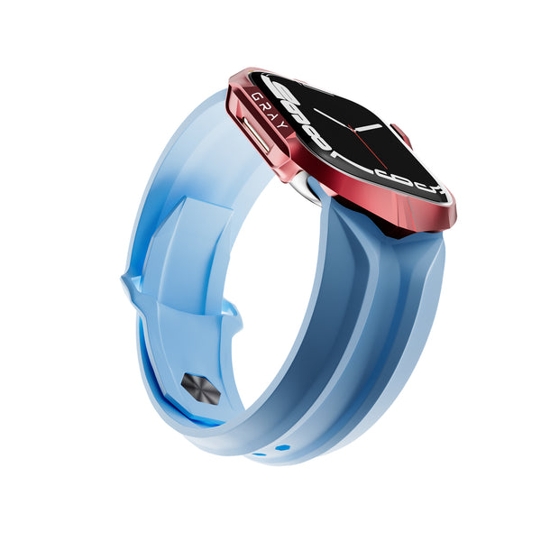 Apple Watch Canvas - Carmine Red/Silver Aluminum – Archer Watch Straps