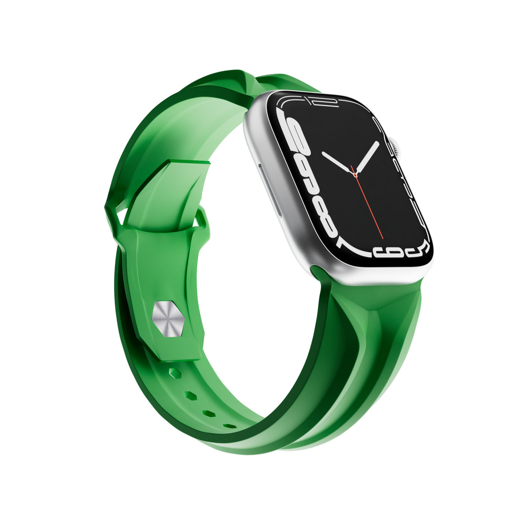 CYBER BAND® Green Luxury Apple Watch Band (front)