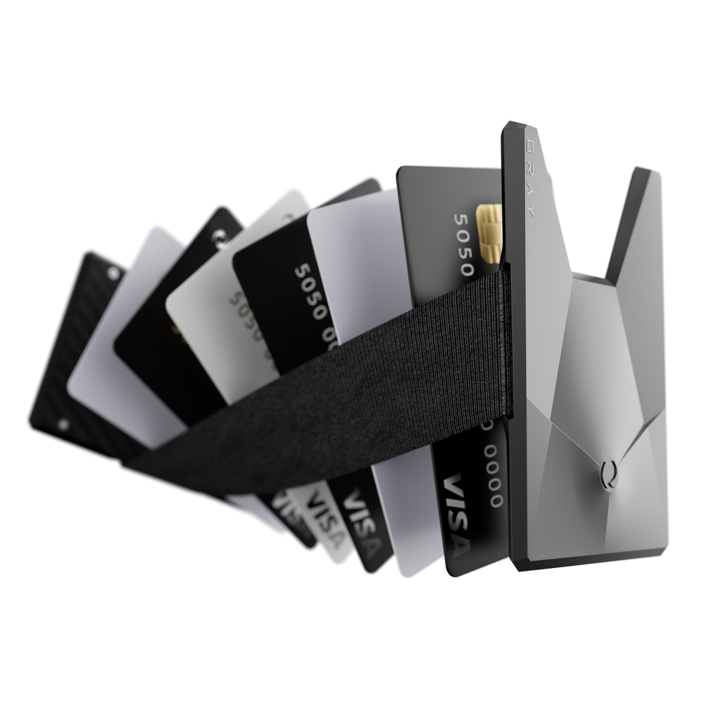 VANDIUM® Space Gray Aluminium Luxury Card Wallet (expanded 1)