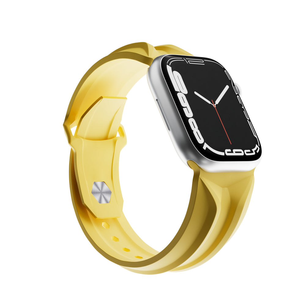 CYBER BAND® Yellow Luxury Apple Watch Band (front)